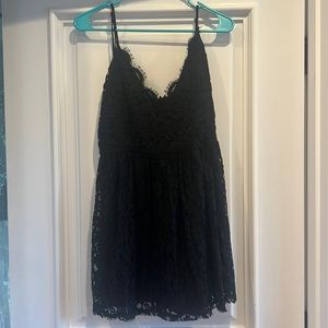 NBD Black lace mini dress